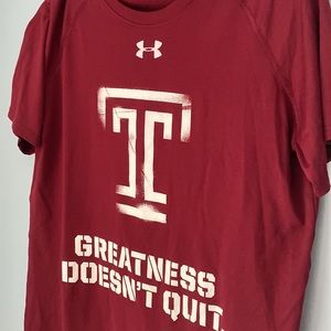 Under Armour Dry Fit Temple University Collegiate Tee Size S/M
